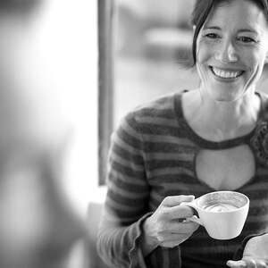 woman, date, coffee