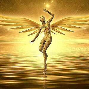 angel, wing, light