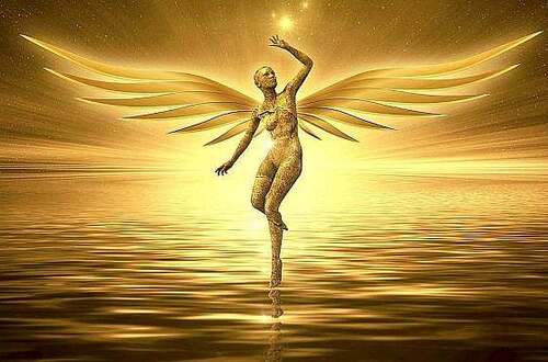 angel, wing, light