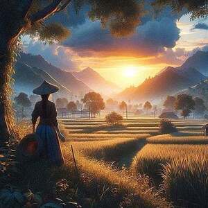 ai generated, fields, landscape