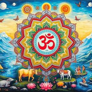 Hinduismus, Dharma, Karma, Moksha, Samsara, Veden, Puja, Yoga, Götter, Ahimsa