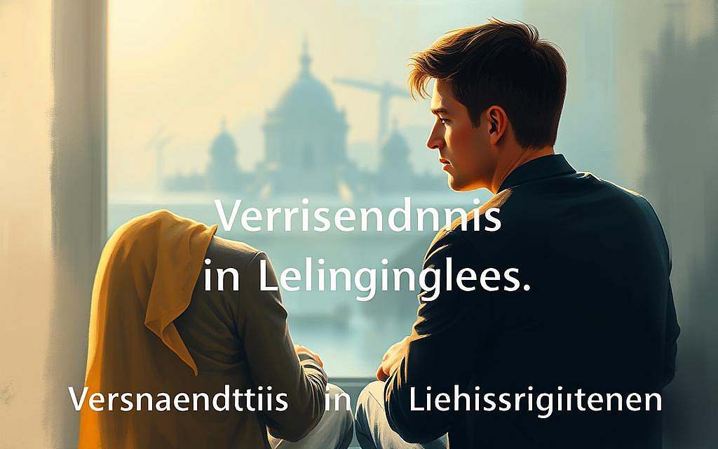 A serene, intimate scene of two figures sitting close, deep in earnest conversation. Soft, warm lighting bathes their faces, conveying a sense of understanding and connection. The background is blurred, placing the focus on their engaged exchange. The figures' body language suggests a mutual openness and willingness to listen, reflecting the importance of comprehension in relationships. Rendered in a painterly, impressionistic style, the image evokes the essence of "Verständnis in Beziehungen" - the profound power of empathy and shared insight to navigate the complexities of human connection.