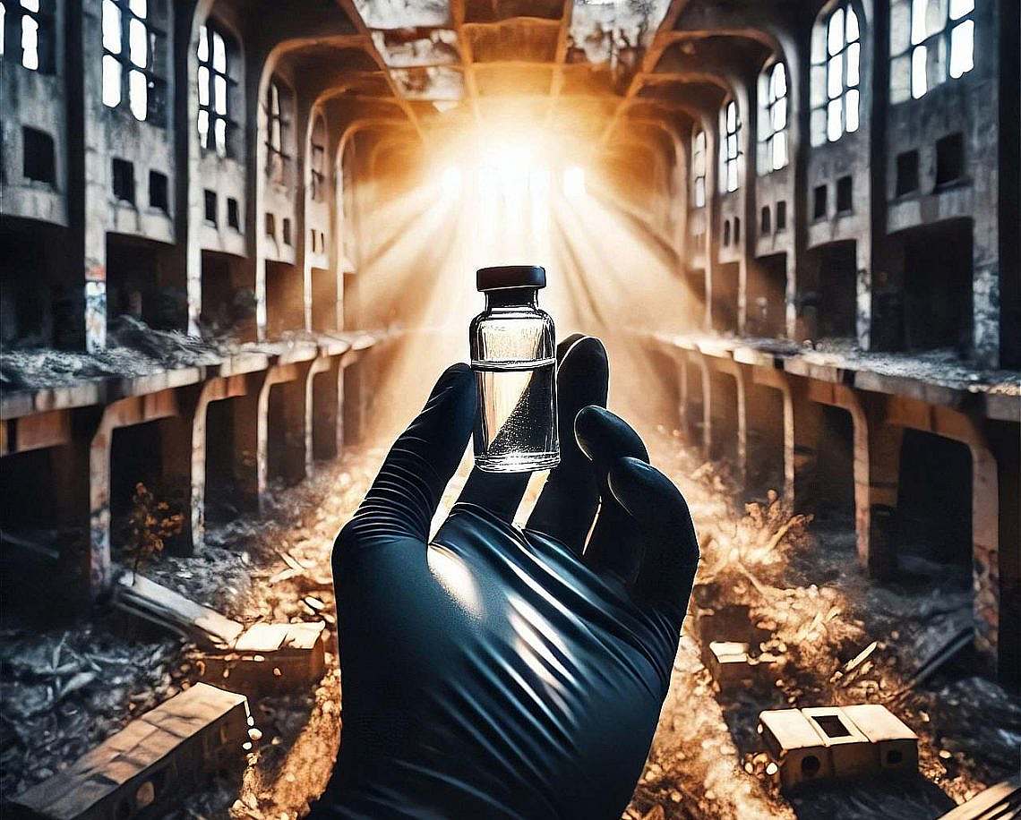 apocalyptic cure, vaccine, survival, humanity, vaccine development, virus outbreak, global crisis, vaccine research, last hope, medical breakthrough, doomsday vaccine, viral apocalypse, cure discovery, vaccine efficacy, apocalyptic medicine, pandemic preparedness, biotech solution, virus containment, life-saving vaccine, scientific innovation, apocalyptic survival, viral threat, humanity's cure, pandemic cure, vaccine innovation