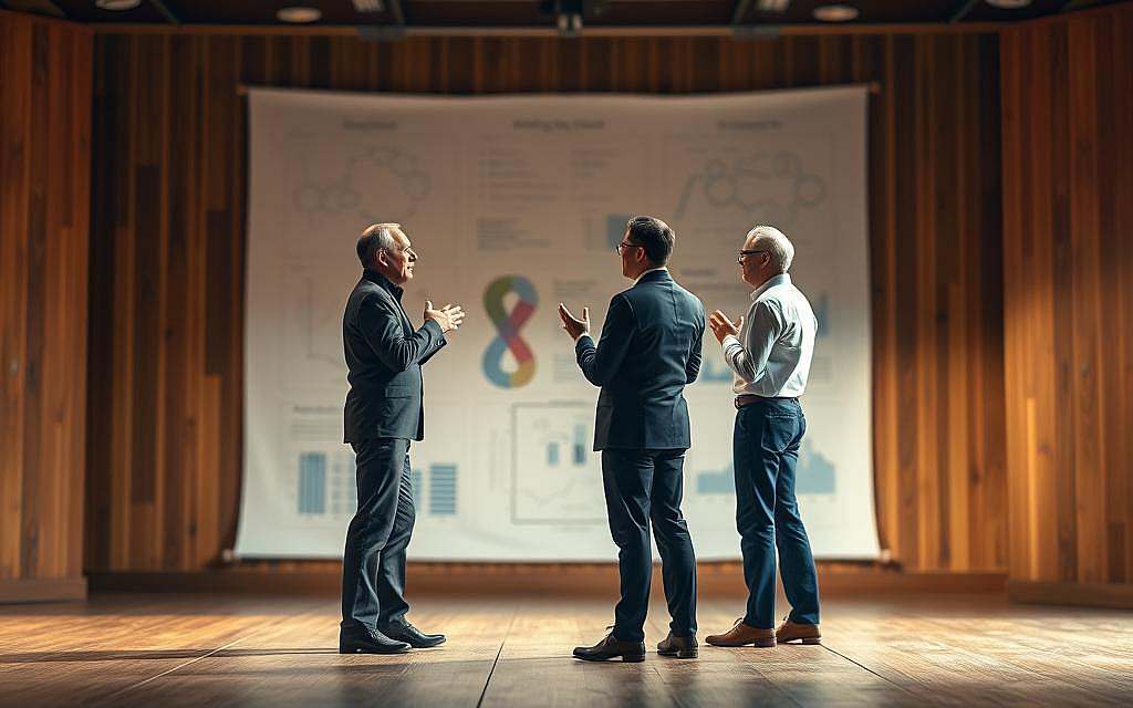 A lively debate unfolding on a wooden stage, with a focus on the topic of bioresonance therapy. In the foreground, two figures stand facing each other, engaged in a passionate discussion, their gestures and expressions conveying the intensity of the debate. The middle ground features a backdrop of scientific diagrams and charts, hinting at the technical aspects of the topic. The background is slightly blurred, suggesting a sense of depth and creating a sense of focus on the central figures. The lighting is warm and natural, casting subtle shadows that add depth and dimensionality to the scene. The overall atmosphere is one of intellectual discourse, with a touch of tension and uncertainty, reflecting the ongoing nature of the debate surrounding bioresonance therapy.