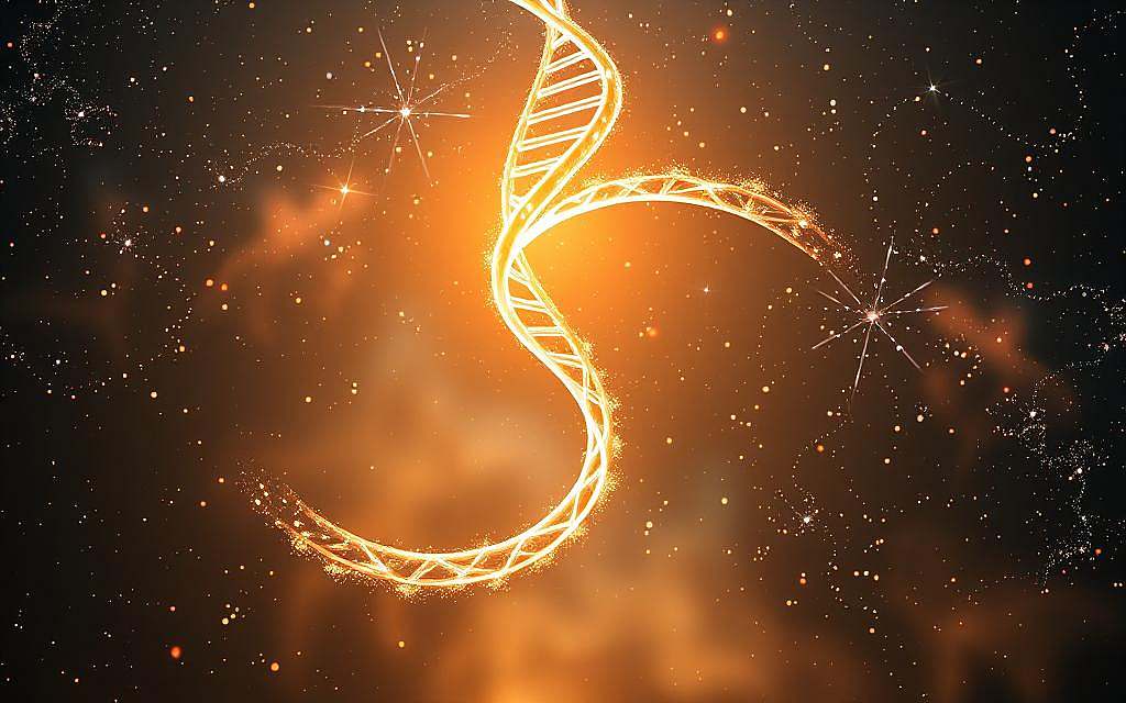 A mesmerizing depiction of the eleventh DNA strand, embodying the harmonious interplay of unity and duality. In the foreground, two luminous, intertwined strands dance in a graceful spiral, their movements evoking the delicate balance between opposing forces. The middle ground is suffused with a warm, ethereal glow, casting a tranquil ambiance upon the scene. In the background, a cosmic tapestry unfolds, with shimmering stars and galaxies forming a captivating backdrop. The lighting is soft and diffuse, lending a sense of serene transcendence to the composition. Captured through a wide-angle lens, the image conveys a profound sense of interconnectedness and the inherent duality within the fabric of existence.