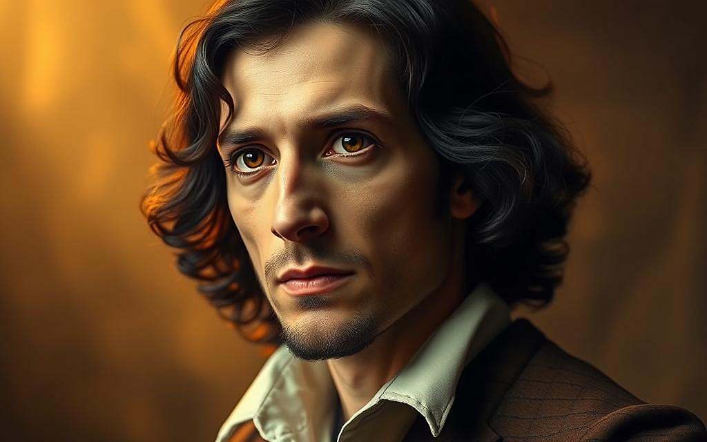 A serene, contemplative portrait of the 17th century philosopher Baruch Spinoza, gazing intently with a pensive expression. The scene is bathed in warm, soft lighting, casting a gentle glow on his features. Spinoza is depicted in a classical, three-quarter view, his piercing eyes and thoughtful brow conveying the depth of his rational yet emotionally-attuned perspective on the human condition. The background is hazy and indistinct, allowing the viewer to focus solely on the philosopher's intense, introspective gaze - a visual representation of Spinoza's revolutionary synthesis of reason and affect, his 'Affektenlehre'. The overall mood is one of intellectual contemplation and emotional resonance, befitting the subject's groundbreaking contributions to the psychology of the passions. A serene, contemplative portrait of the 17th century philosopher Baruch Spinoza, gazing intently with a pensive expression. The scene is bathed in warm, soft lighting, casting a gentle glow on his features. Spinoza is depicted in a classical, three-quarter view, his piercing eyes and thoughtful brow conveying the depth of his rational yet emotionally-attuned perspective on the human condition. The background is hazy and indistinct, allowing the viewer to focus solely on the philosopher's intense, introspective gaze - a visual representation of Spinoza's revolutionary synthesis of reason and affect, his 'Affektenlehre'. The overall mood is one of intellectual contemplation and emotional resonance, befitting the subject's groundbreaking contributions to the psychology of the passions.