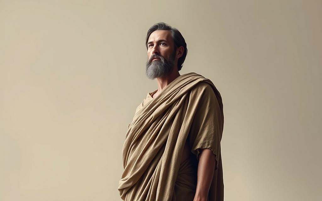 A serene figure stands tall, embodying the stoic ideal. Their countenance is calm and composed, exuding an aura of tranquility. Draped in flowing robes, they are poised with an unwavering gaze, projecting an air of contemplative wisdom. The background is rendered in soft, muted tones, creating a sense of timelessness and contemplation. Gentle, diffused lighting illuminates the scene, casting subtle shadows that accentuate the subject's features. The composition is balanced and harmonious, inviting the viewer to reflect on the virtues of equanimity and self-control that define the stoic way of life.