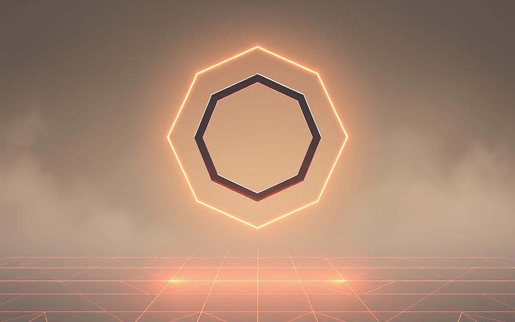 A serene, geometric composition depicting the symbolism of the number 6. In the foreground, a sleek, metallic hexagon levitates, its edges illuminated by a soft, warm light. The hexagon is surrounded by a halo of delicate, glowing lines, creating a sense of harmony and balance. In the middle ground, a grid of intersecting lines forms a intricate, crystalline structure, hinting at the underlying mathematical principles. The background is a muted, atmospheric gradient, suggesting a contemplative, meditative mood. The overall scene conveys the duality of the number 6 - its perfect, symmetrical nature juxtaposed with a subtle air of imperfection and unfinished potential.