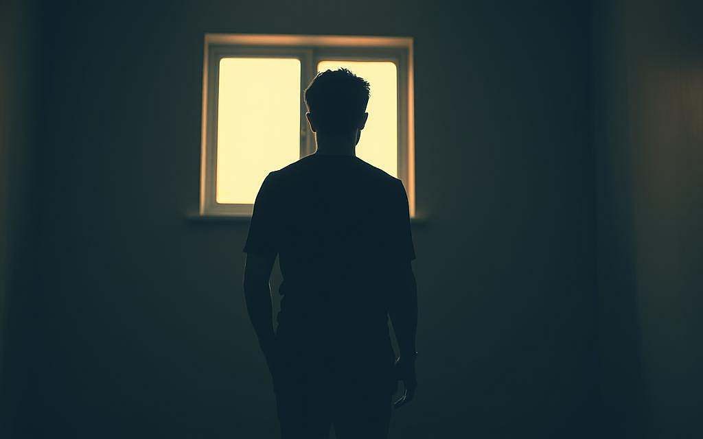 A solitary figure stands in a dimly lit room, their face partially obscured by shadow. The environment is sparse, with bare walls and a single window casting a soft, warm glow. The figure's posture is contemplative, their gaze turned inward as they engage in deep self-reflection. The lighting is subtle, creating a sense of introspection and personal exploration. The scene evokes a sense of quiet contemplation, a moment of self-discovery and understanding. The overall mood is one of introspection, of peeling back the layers to uncover one's true self.