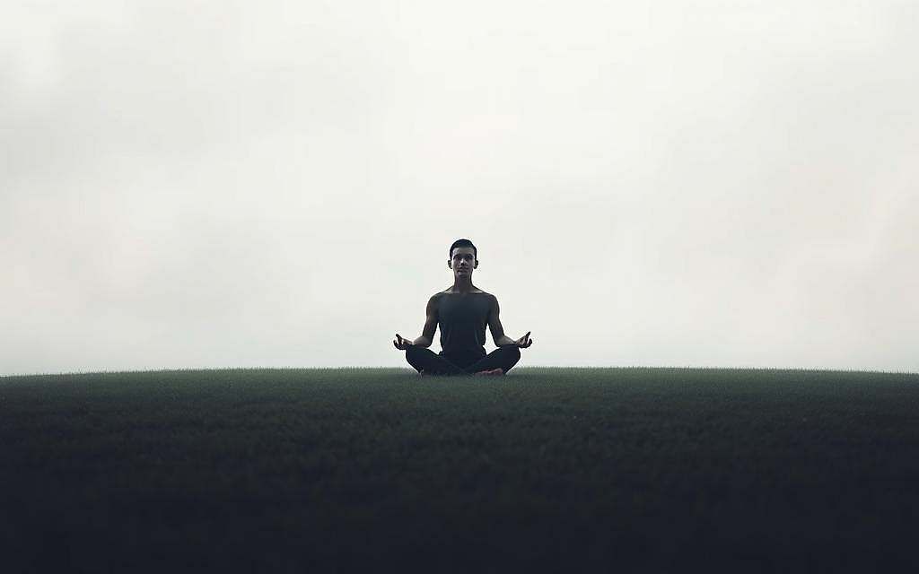A tranquil, minimalist scene depicting the psychological significance of presence and mindfulness. In the foreground, a lone figure sits cross-legged, eyes closed, emanating a sense of serenity and inner calm. The middle ground features a simple, understated landscape - perhaps a grassy field or a zen garden - bathed in soft, diffuse lighting that creates an atmosphere of contemplation. In the background, ethereal wisps of mist or clouds suggest the boundless, expansive nature of the present moment. The overall composition evokes a profound state of being, where the ego dissolves, and the individual becomes one with the stillness of the now.