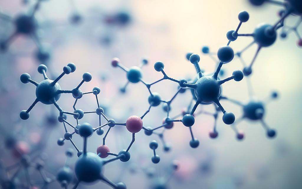 A detailed, microscopic view of a complex molecular structure, resembling a network of intertwined strands and spheres in varying shades of blue, green, and purple. The structure appears to be suspended in a hazy, ethereal environment, with a subtle play of soft, diffuse lighting creating depth and dimensionality. The overall composition conveys a sense of intricate, delicate balance, hinting at the potential risks and side effects associated with the subject matter. The scene is captured with a high-resolution, high-magnification lens, creating an immersive, scientific illustration that invites the viewer to explore the nuances of the "Novosiden Nebenwirkungen" concept.