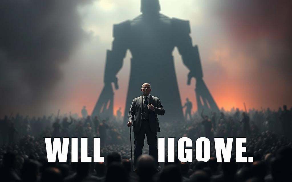 A towering figure of power, standing tall and imposing, casts a long shadow over a landscape of willful ignorance. The scene is bathed in an ominous glow, hinting at the dangers that lurk when unchecked authority collides with unquestioning obedience. In the foreground, a faceless bureaucrat holds the reins, their posture conveying a sense of unearned entitlement. The background is a blurred, chaotic realm of lost opportunities and stifled potential, a stark reminder of the consequences when foolishness and might become intertwined. Dramatic lighting accentuates the contrasts, creating a sense of unease and foreboding. This is a cautionary tale, a reminder that the fusion of ignorance and power can lead to catastrophic outcomes.