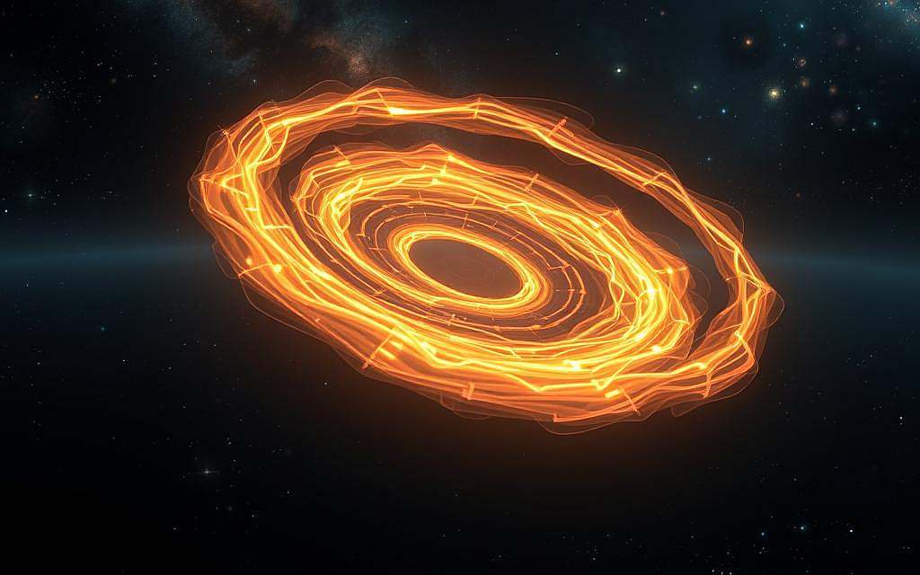 A pulsating torus of luminous energy, its hypnotic swirls radiating a captivating quantum glow. In the foreground, the torus floats serenely, its rippling surface hinting at the intricate patterns of the underlying energy field. The middle ground reveals a cosmic backdrop, with distant galaxies and nebulae providing a mesmerizing celestial context. The lighting is soft and diffuse, creating an atmosphere of tranquility and introspection. The entire scene evokes a sense of the unseen forces that govern the universe and the potential for harnessing their transformative power through energy work and quantum healing.