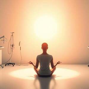 A serene, contemplative scene depicting the ethical aspects of light therapies. In the foreground, a person sits in a meditative pose, basking in the warm glow of a soft, diffused light. The middle ground features various medical equipment and instruments, hinting at the technological advancements in light-based therapies. The background showcases a tranquil, natural landscape, symbolizing the balance between innovation and holistic well-being. The lighting is gentle, creating an atmosphere of introspection and the exploration of the ethical considerations surrounding these emerging treatments. The composition is harmonious, with clean lines and a muted color palette, conveying the gravity and thoughtfulness of the subject matter.