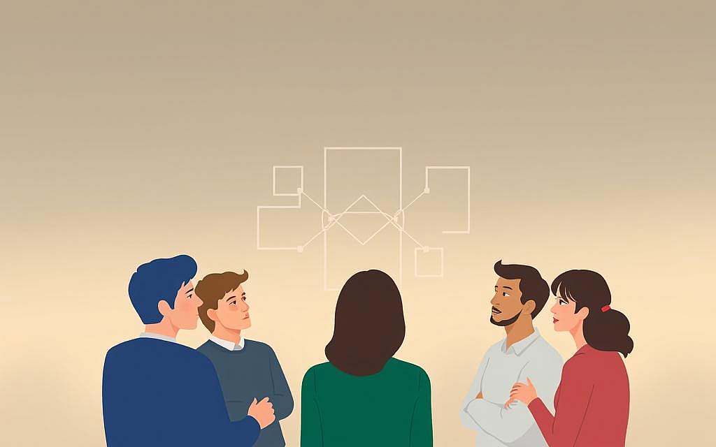 A serene, minimalist illustration depicting the "Soziale Strategien zur Emotionsbewältigung". In the foreground, a group of diverse individuals engaged in thoughtful, collaborative discussions, their expressions calm and contemplative. The middle ground features simple geometric shapes and patterns, representing the structured social frameworks that enable emotional processing. The background is softly blurred, creating a sense of tranquility and focus. The lighting is muted and diffused, casting a warm, introspective glow over the scene. The overall composition conveys a sense of interpersonal connection, mutual understanding, and emotional growth. A serene, minimalist illustration depicting the "Soziale Strategien zur Emotionsbewältigung". In the foreground, a group of diverse individuals engaged in thoughtful, collaborative discussions, their expressions calm and contemplative. The middle ground features simple geometric shapes and patterns, representing the structured social frameworks that enable emotional processing. The background is softly blurred, creating a sense of tranquility and focus. The lighting is muted and diffused, casting a warm, introspective glow over the scene. The overall composition conveys a sense of interpersonal connection, mutual understanding, and emotional growth.