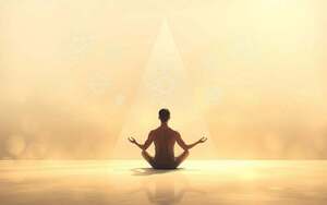 A serene, tranquil scene featuring a person sitting in a meditative pose, surrounded by floating, translucent geometric shapes and symbols representing transformative beliefs. Soft, warm lighting bathes the scene, creating a sense of introspection and inner illumination. The background is hazy, with a subtle gradient that evokes a sense of expansiveness and the boundless nature of the mind. The overall composition is balanced and harmonious, guiding the viewer's attention to the central figure and the process of transforming limiting beliefs.