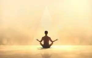 A serene, tranquil scene featuring a person sitting in a meditative pose, surrounded by floating, translucent geometric shapes and symbols representing transformative beliefs. Soft, warm lighting bathes the scene, creating a sense of introspection and inner illumination. The background is hazy, with a subtle gradient that evokes a sense of expansiveness and the boundless nature of the mind. The overall composition is balanced and harmonious, guiding the viewer's attention to the central figure and the process of transforming limiting beliefs.