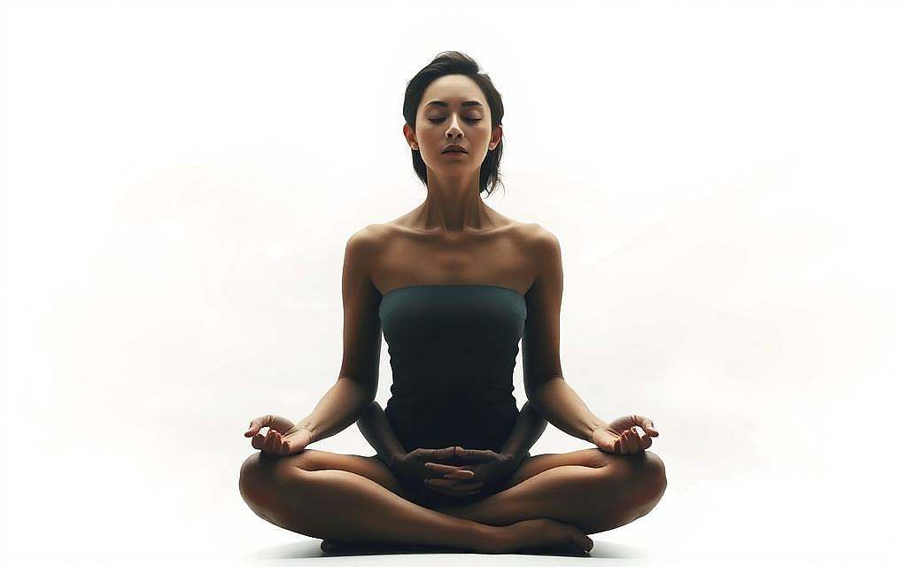 A serene and introspective self-portrait, capturing the essence of self-acceptance. In the foreground, a figure sits cross-legged, eyes closed, hands resting on their lap in a meditative pose. Soft, diffused lighting illuminates their face, creating a sense of inner peace and tranquility. The middle ground features a minimalist, abstract background, with gentle brush strokes and muted colors that evoke a calming, meditative atmosphere. The overall composition conveys a sense of self-reflection, acceptance, and the inner journey towards true happiness. A serene and introspective self-portrait, capturing the essence of self-acceptance. In the foreground, a figure sits cross-legged, eyes closed, hands resting on their lap in a meditative pose. Soft, diffused lighting illuminates their face, creating a sense of inner peace and tranquility. The middle ground features a minimalist, abstract background, with gentle brush strokes and muted colors that evoke a calming, meditative atmosphere. The overall composition conveys a sense of self-reflection, acceptance, and the inner journey towards true happiness.