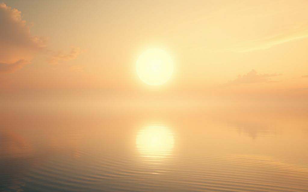 A serene and meditative landscape, with a glowing orb of ethereal light suspended in the center, symbolizing the eternal cycle of rebirth and the ever-present essence of being. In the foreground, a tranquil lake reflects the celestial radiance, creating a mirrored realm that blurs the boundaries between the physical and the metaphysical. Wispy clouds drift across a subtly hued sky, evoking a sense of timelessness and the interconnectedness of all things. The scene is bathed in a warm, golden glow, conveying a sense of spiritual enlightenment and the enduring nature of the human soul. Delicate details, such as the rippling water and the soft textures of the clouds, lend a sense of dreamlike, ethereal beauty to the image, inviting the viewer to contemplate the mysteries of reincarnation and the eternal nature of existence. A serene and meditative landscape, with a glowing orb of ethereal light suspended in the center, symbolizing the eternal cycle of rebirth and the ever-present essence of being. In the foreground, a tranquil lake reflects the celestial radiance, creating a mirrored realm that blurs the boundaries between the physical and the metaphysical. Wispy clouds drift across a subtly hued sky, evoking a sense of timelessness and the interconnectedness of all things. The scene is bathed in a warm, golden glow, conveying a sense of spiritual enlightenment and the enduring nature of the human soul. Delicate details, such as the rippling water and the soft textures of the clouds, lend a sense of dreamlike, ethereal beauty to the image, inviting the viewer to contemplate the mysteries of reincarnation and the eternal nature of existence.