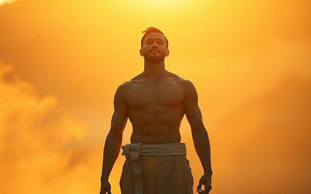 A serene yet powerful figure stands tall, radiating inner strength and emotional resilience. Bathed in warm, golden light, their posture conveys unwavering determination, a testament to the triumph of the human spirit. In the background, soft wisps of mist evoke a sense of tranquility and introspection, inviting the viewer to reflect on their own journey towards self-discovery. The scene is captured through a medium-wide lens, emphasizing the subject's centered presence and commanding aura. Subtle details, such as a subtle smile and a steadfast gaze, convey a sense of calm confidence and inner peace, guiding the viewer towards the realization that true happiness lies within. A serene yet powerful figure stands tall, radiating inner strength and emotional resilience. Bathed in warm, golden light, their posture conveys unwavering determination, a testament to the triumph of the human spirit. In the background, soft wisps of mist evoke a sense of tranquility and introspection, inviting the viewer to reflect on their own journey towards self-discovery. The scene is captured through a medium-wide lens, emphasizing the subject's centered presence and commanding aura. Subtle details, such as a subtle smile and a steadfast gaze, convey a sense of calm confidence and inner peace, guiding the viewer towards the realization that true happiness lies within.