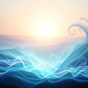 Energetische Blockaden A serene, ethereal landscape depicting the concept of energetic blockages. In the foreground, swirling wisps of energy in shades of blue, green, and purple converge, creating a tangible sense of stagnation and obstruction. The middle ground features amorphous, glowing forms representing the flow of life force, partially obscured by the blockages. In the distance, a luminous horizon emanates a soft, warm glow, symbolizing the potential for release and rejuvenation. The lighting is soft and diffuse, creating an atmosphere of contemplation and introspection. The overall composition conveys a sense of balance, with the blockages and the flow of energy in a state of dynamic tension.