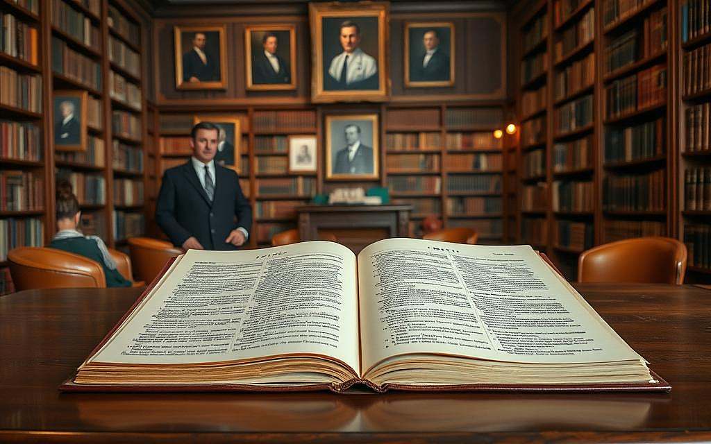 A historical library scene depicting the Flexner Report of 1910 laid open on a wooden table, showcasing detailed text and figures representing the standardization of medical education. In the foreground, a pair of professional researchers in modest business attire, examining the report with focused expressions. The middle ground features framed portraits of early medical pioneers on the walls, symbolizing the impact of the report. In the background, bookshelves filled with medical texts and journals create a scholarly atmosphere, softly illuminated by warm, inviting lighting to evoke a sense of seriousness and historical significance. The composition captures the weight of the report's content, emphasizing its hidden intentions and demands while maintaining an overall mood of reverence and contemplation. A historical library scene depicting the Flexner Report of 1910 laid open on a wooden table, showcasing detailed text and figures representing the standardization of medical education. In the foreground, a pair of professional researchers in modest business attire, examining the report with focused expressions. The middle ground features framed portraits of early medical pioneers on the walls, symbolizing the impact of the report. In the background, bookshelves filled with medical texts and journals create a scholarly atmosphere, softly illuminated by warm, inviting lighting to evoke a sense of seriousness and historical significance. The composition captures the weight of the report's content, emphasizing its hidden intentions and demands while maintaining an overall mood of reverence and contemplation.