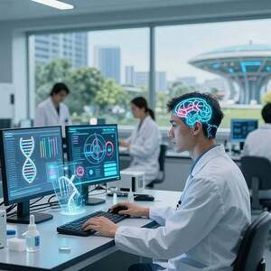 Biocomputing, Transhumanismus, künstliche Intelligenz, KI-Inferenz, Bio-Hardware